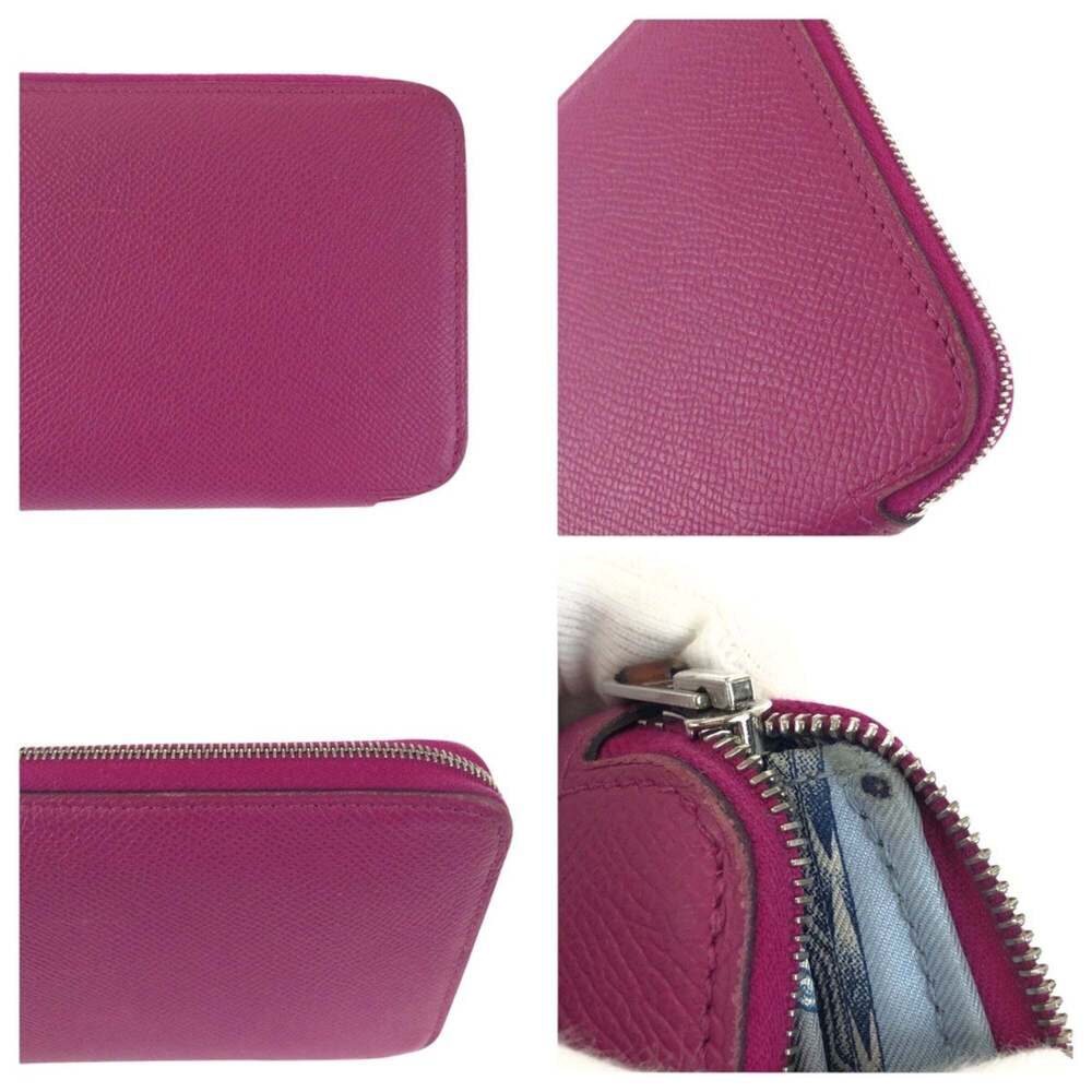 HERMES Azap Long Silk In Rose Tyrien Pink Wallet with Silver Hardware, Veau E... - Picture 7 of 10